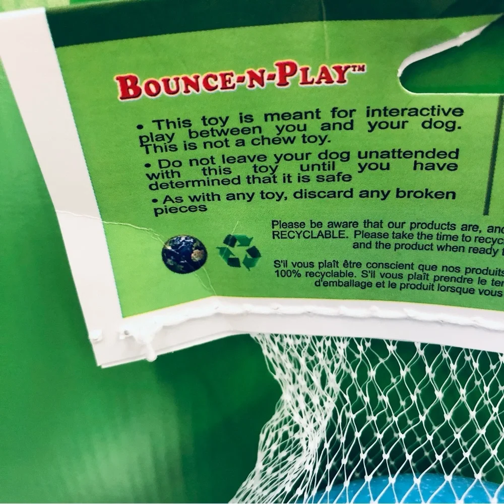 💥$12💥NEW JOLLY PETS Dog Toy Ball Bounce-N-Play for Small Dog ~4.5” Blue